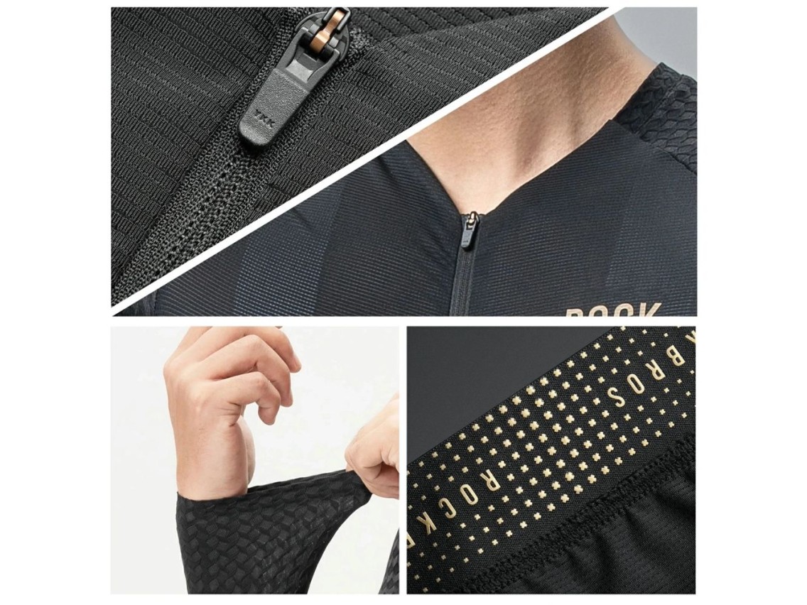 Camisa de ciclismo de manga comprida Rockbros YDCX008 Diamond, tamanho G - Preta
