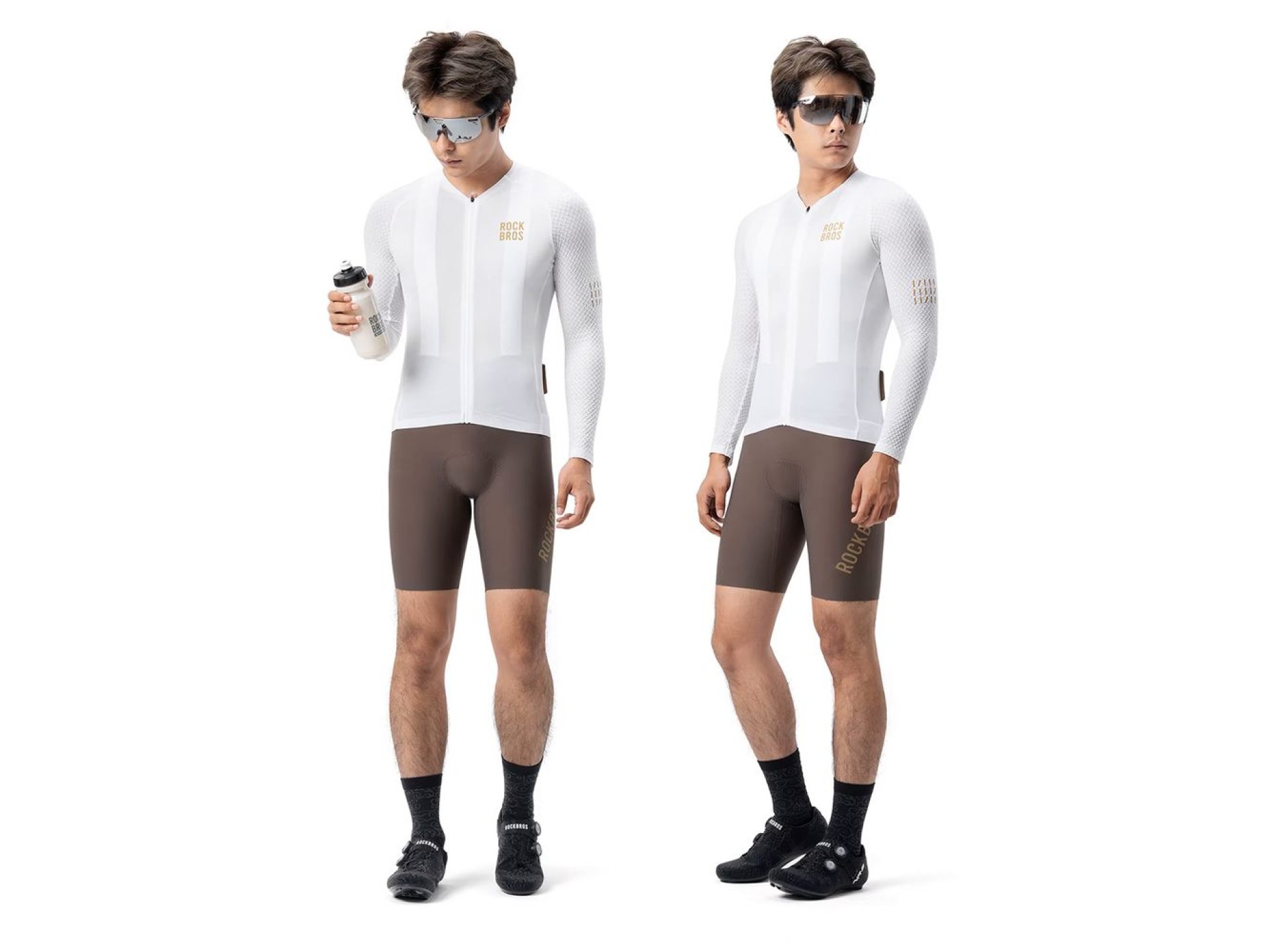 Rockbros YDCX008 Diamond Long Sleeve Cycling Jersey Size M - White