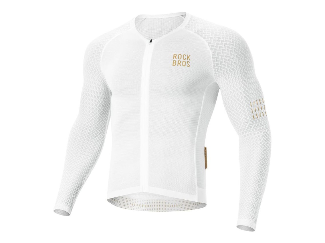 Rockbros YDCX008 Diamond Long Sleeve Cycling Jersey Size L - White