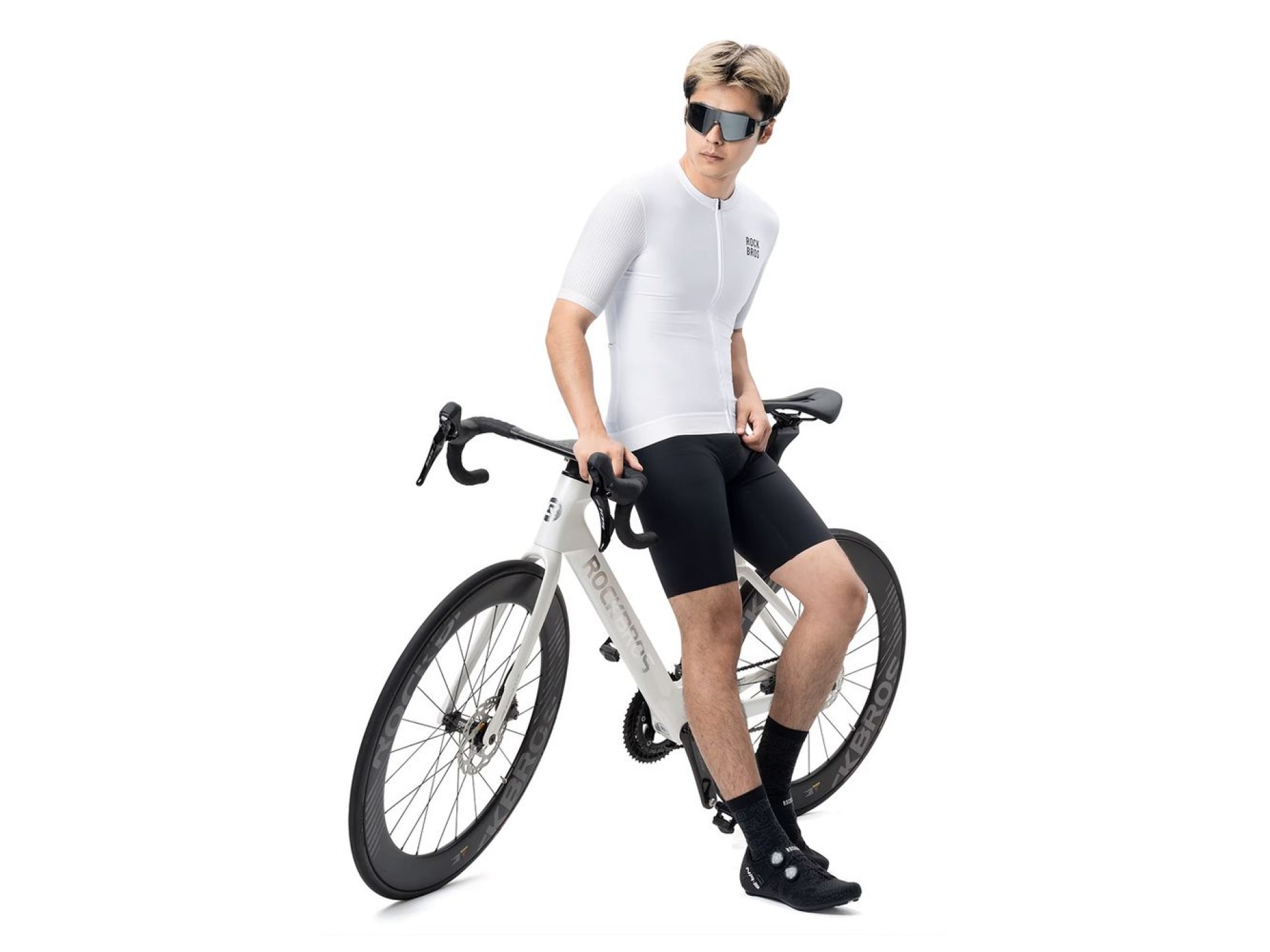 Rockbros 15200025 Short Sleeve Cycling Jersey Size XXL - White