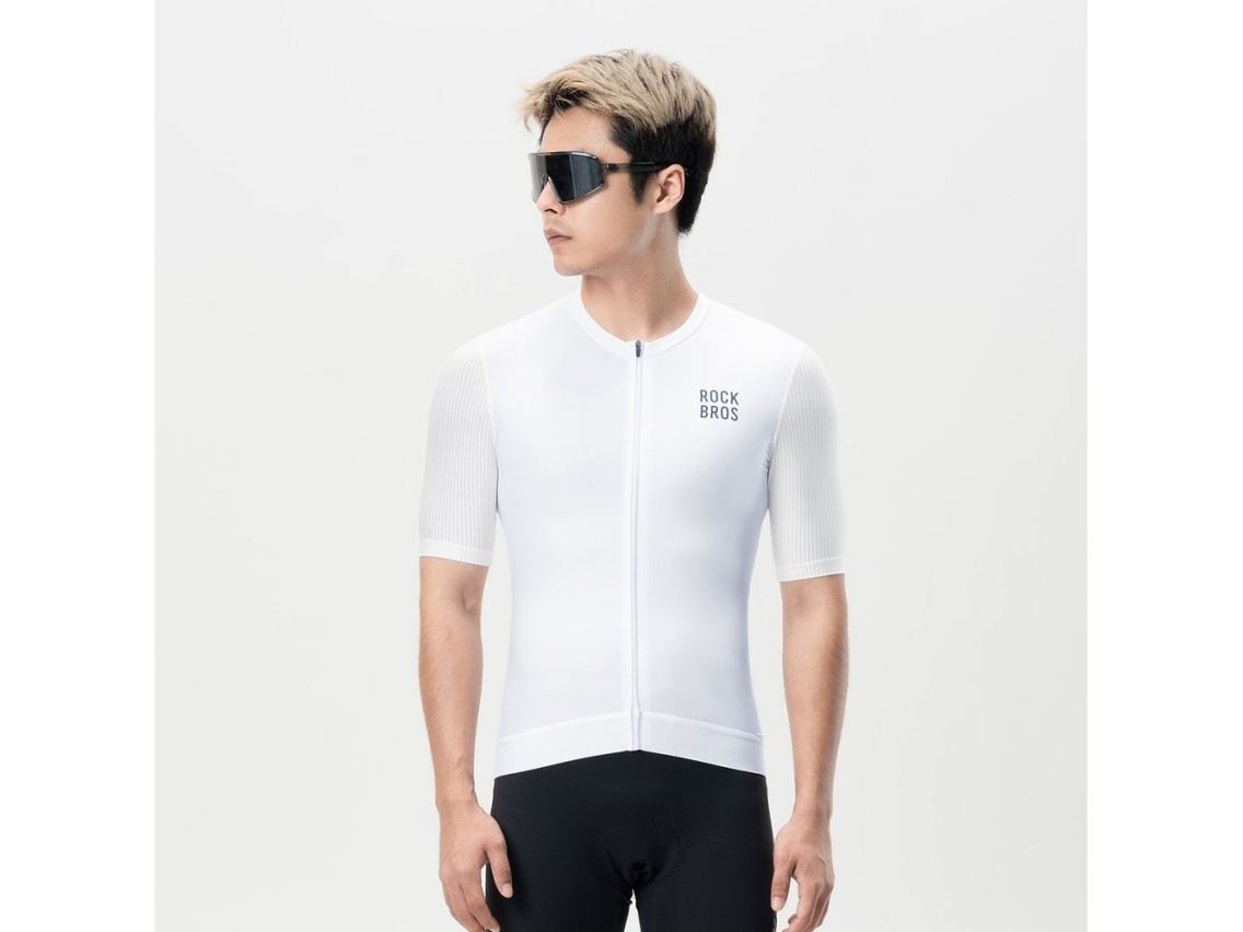 Rockbros 15200025 Short Sleeve Cycling Jersey Size XXL - White