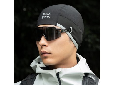 Gorro de ciclismo Rockbros M016 de invierno, resistente al viento, talla 54-61 cm - Negro