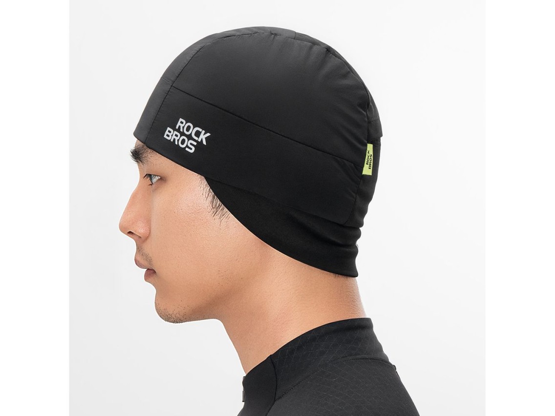 Bon� de ciclismo revers�vel de inverno Rockbros M015, tamanhos 54-61 cm - Preto