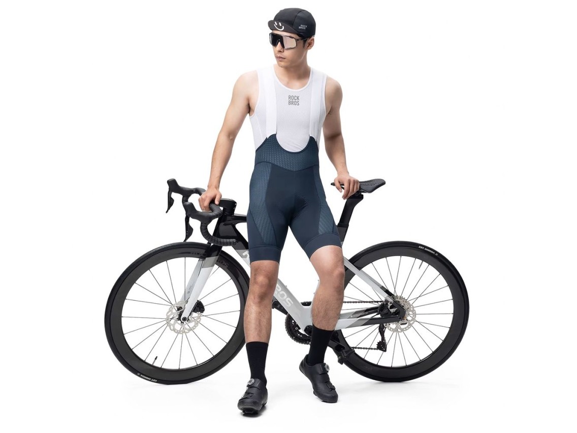 Culotte de ciclismo Rockbros YDDK009 para hombre con badana, talla M - Azul oscuro