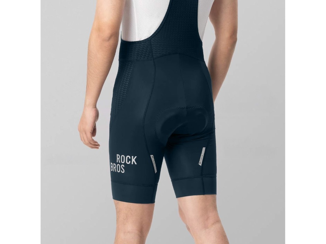 Calção de ciclismo masculino Rockbros YDDK009 com acolchoamento, tamanho XL - Azul escuro