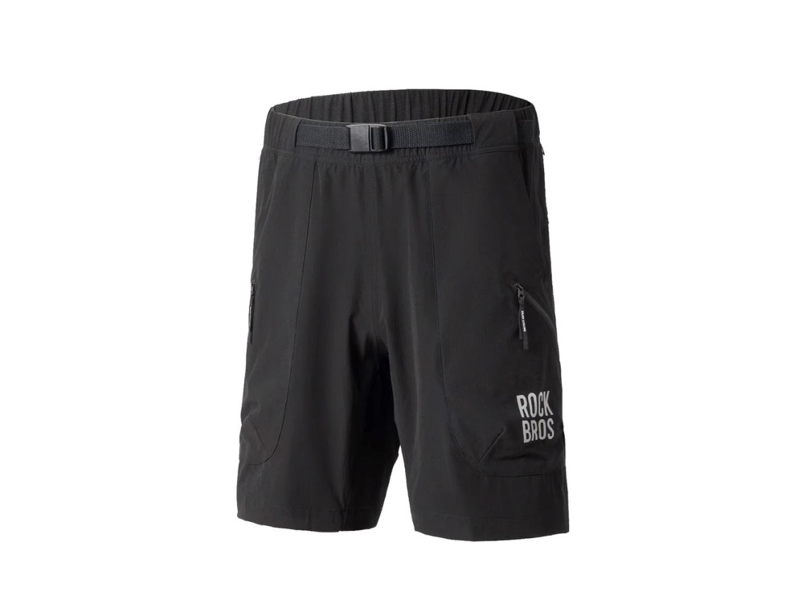 Calções Rockbros YDDK015 com cinto, tamanho S - preto