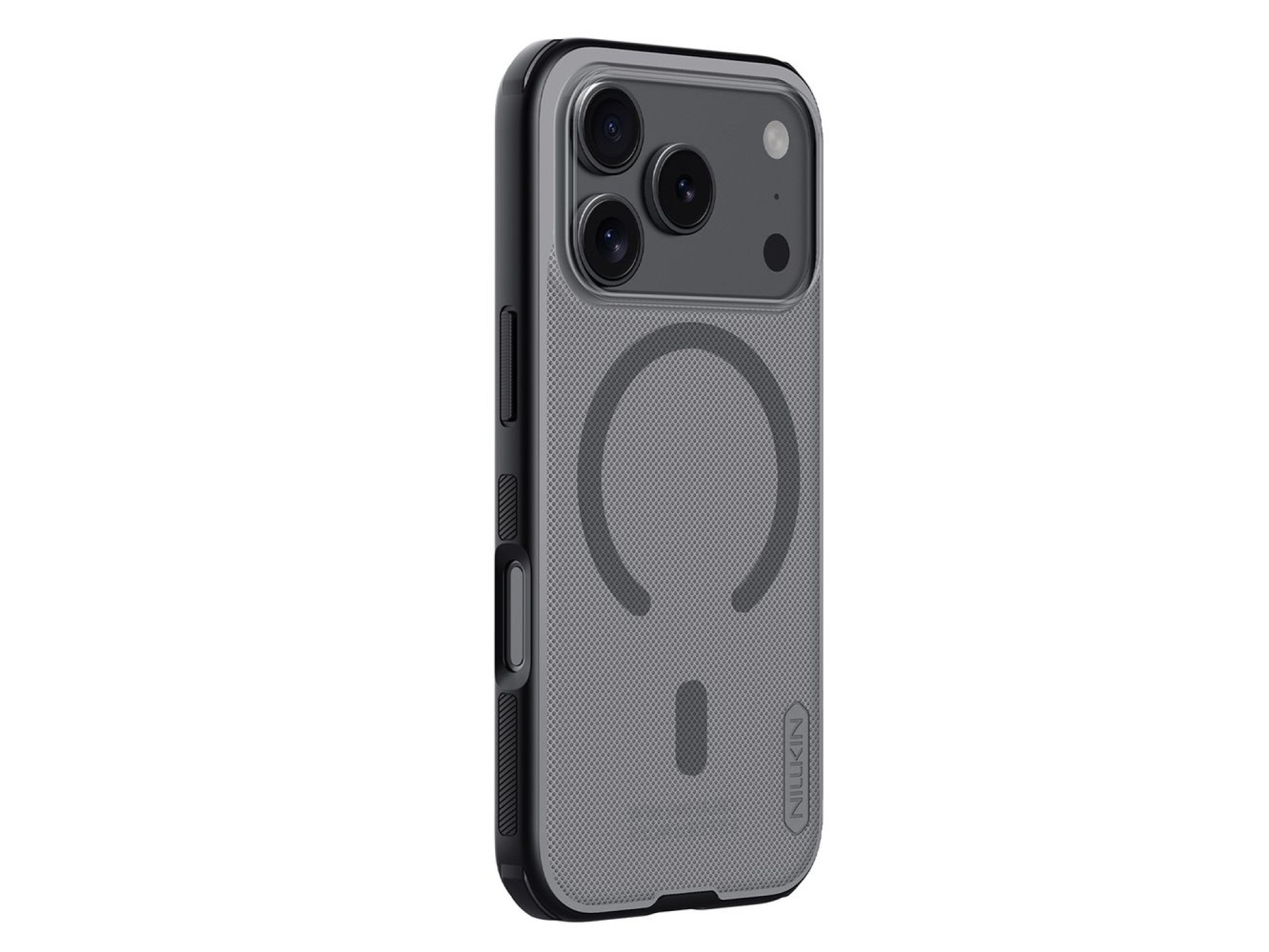 Capa Nillkin Super Frosted Shield Pro compatível com MagSafe para iPhone 17 Pro - Preta transparente