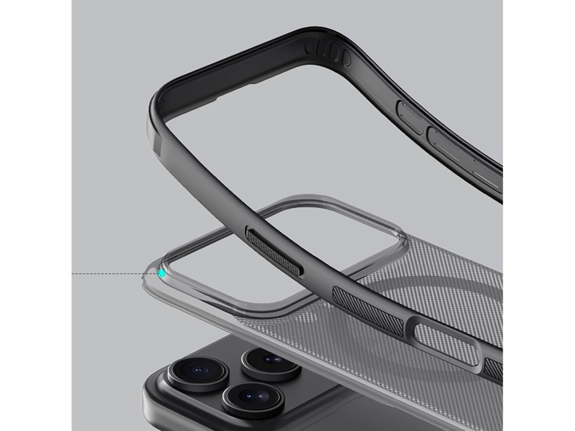Nillkin Super Frosted Shield Pro MagSafe Compatible Case for iPhone 17 Pro - Transparent Black