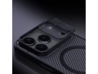 Capa Nillkin CamShield Pro compatível com MagSafe para iPhone 17 Pro Max - Preta transparente Capa Nillkin CamShield Pro compatível com MagSafe para iPhone 17 Pro Max - Preta transparente