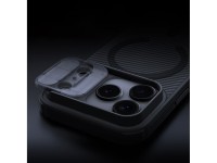 Capa Nillkin CamShield Pro compatível com MagSafe para iPhone 17 Pro Max - Preta transparente Capa Nillkin CamShield Pro compatível com MagSafe para iPhone 17 Pro Max - Preta transparente