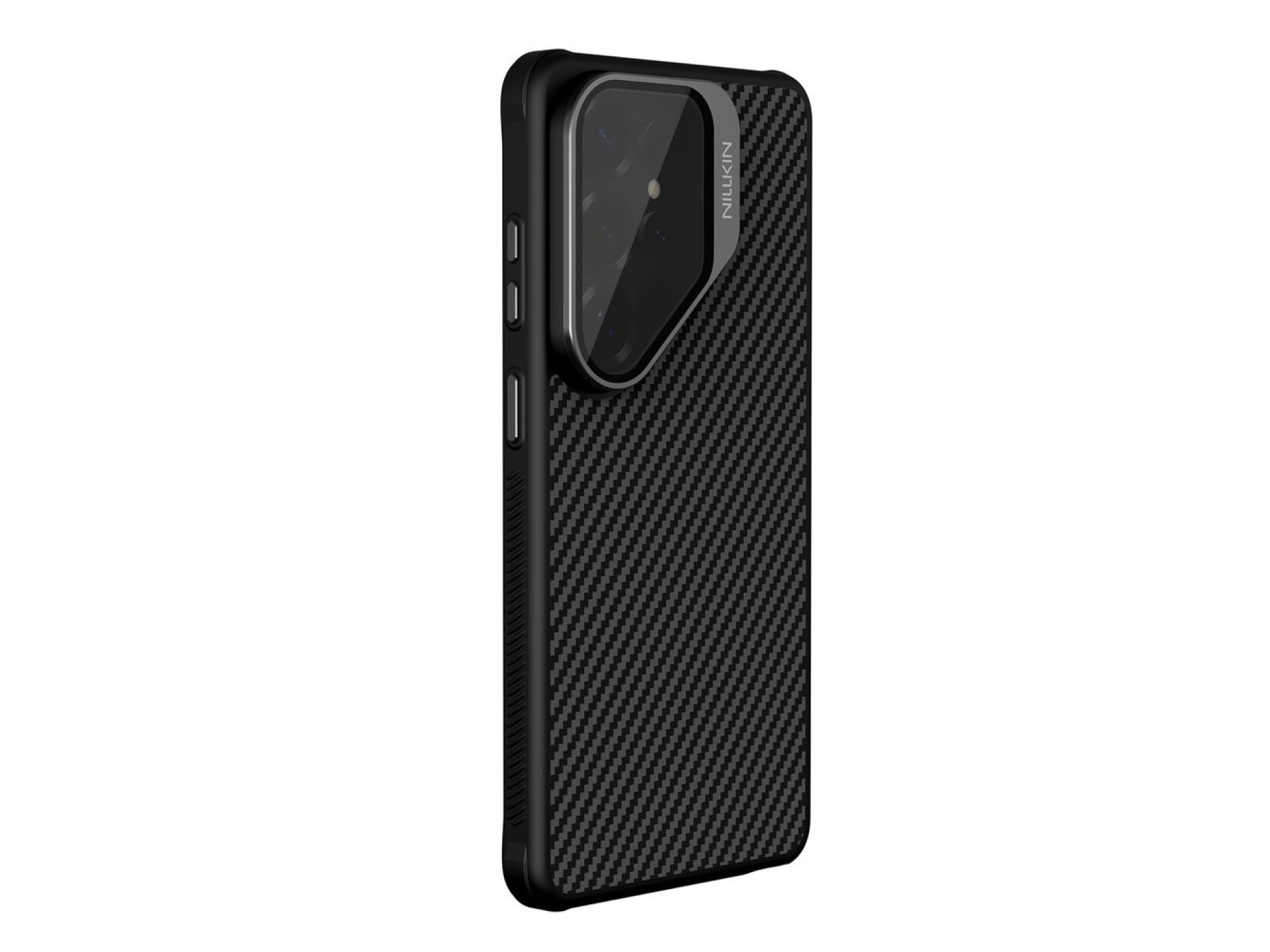 Funda magnética Nillkin CarboProp con tapa para cámara y soporte compatible con MagSafe para Samsung