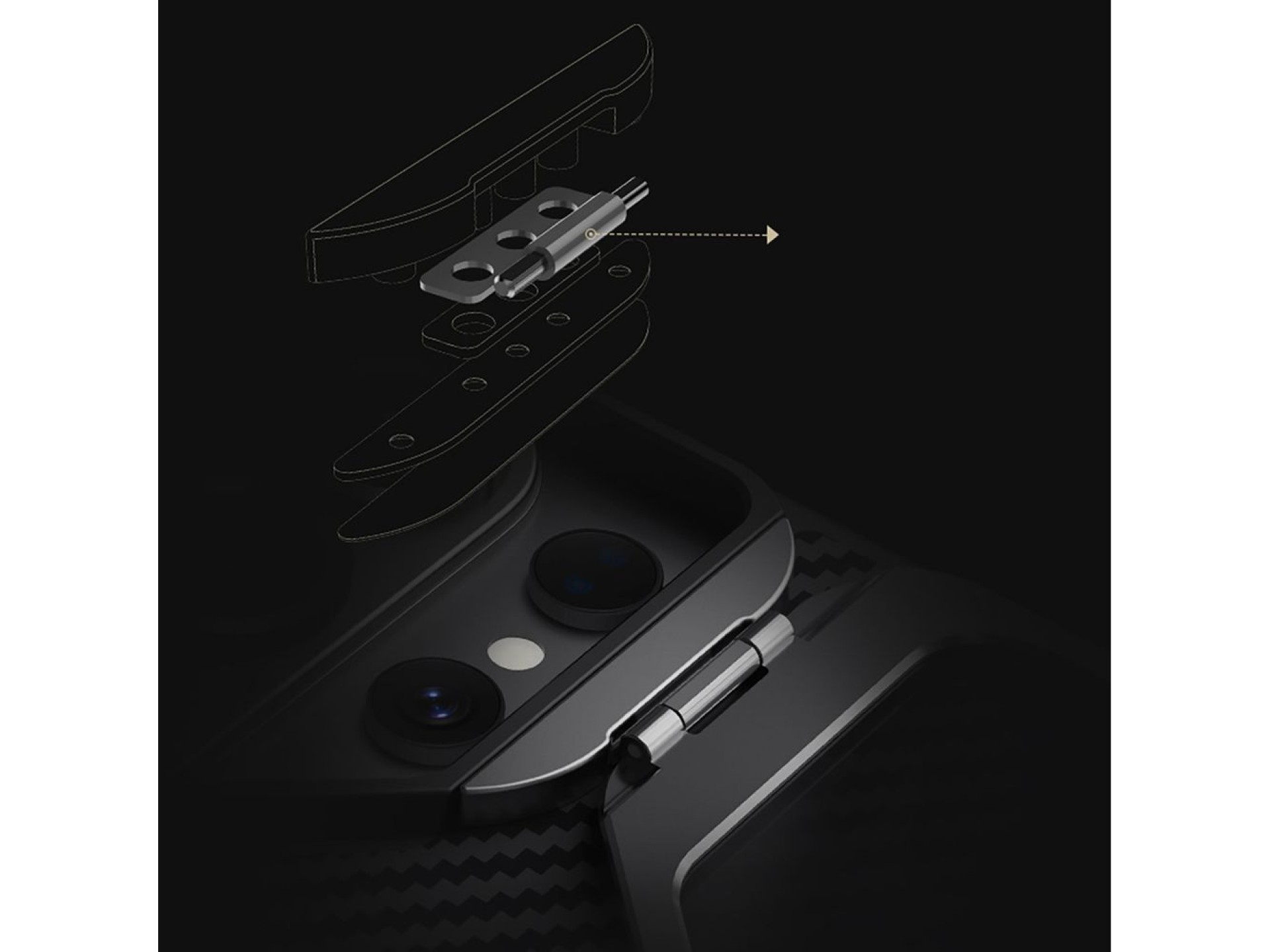 Funda magnética Nillkin CarboProp con tapa para cámara y soporte compatible con MagSafe para Samsung