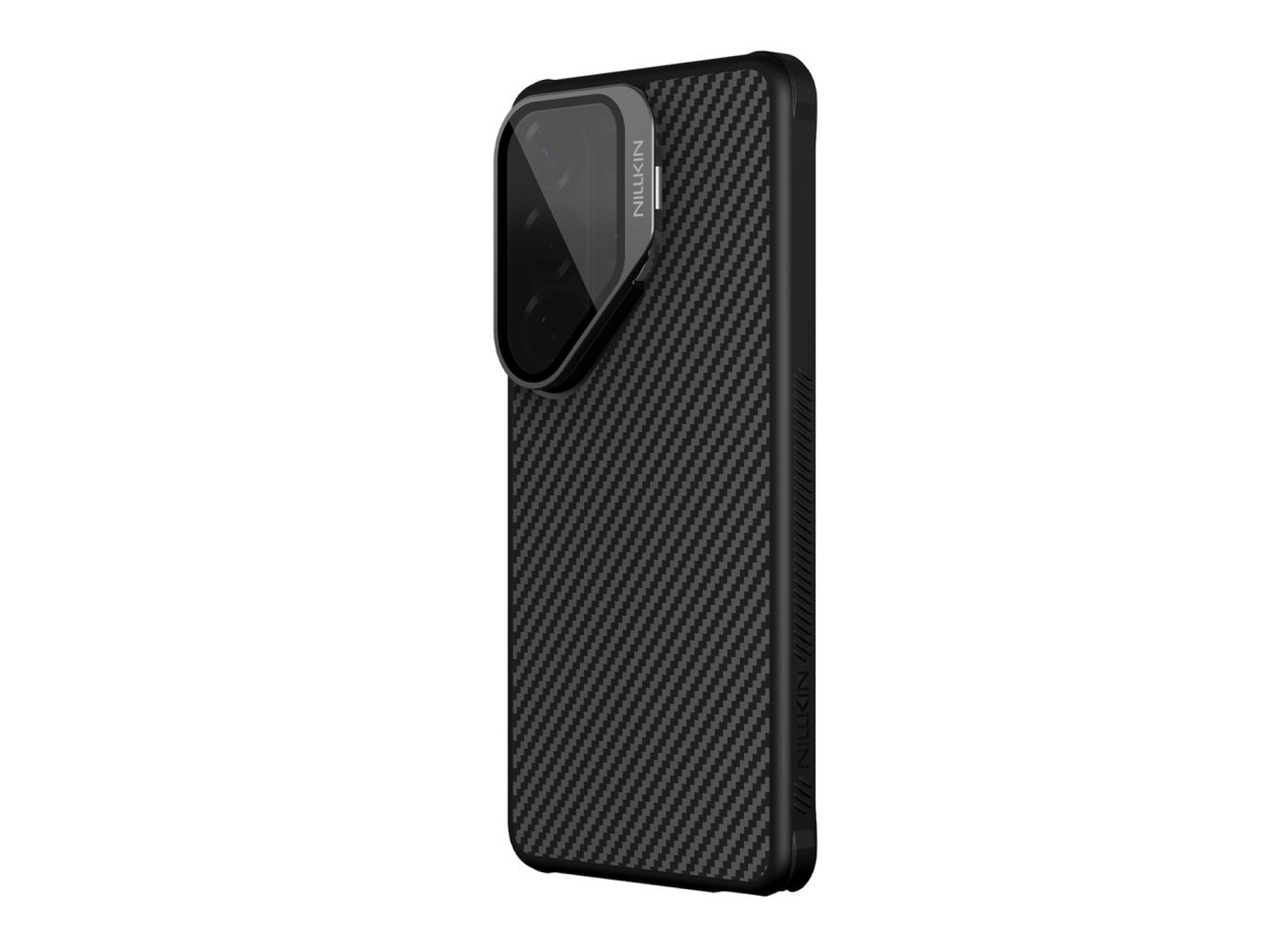 Funda magnética Nillkin CarboProp con tapa para cámara y soporte compatible con MagSafe para Samsung