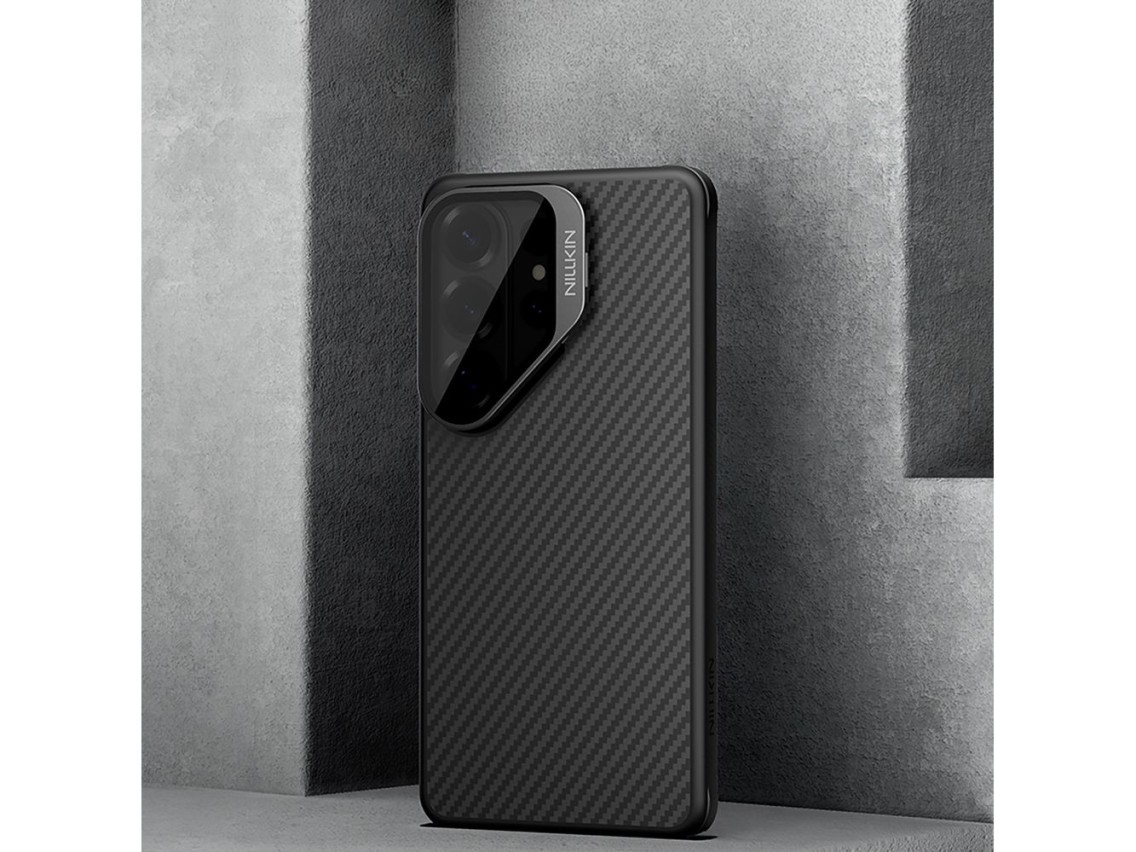Funda magnética Nillkin CarboProp con tapa para cámara y soporte compatible con MagSafe para Samsung