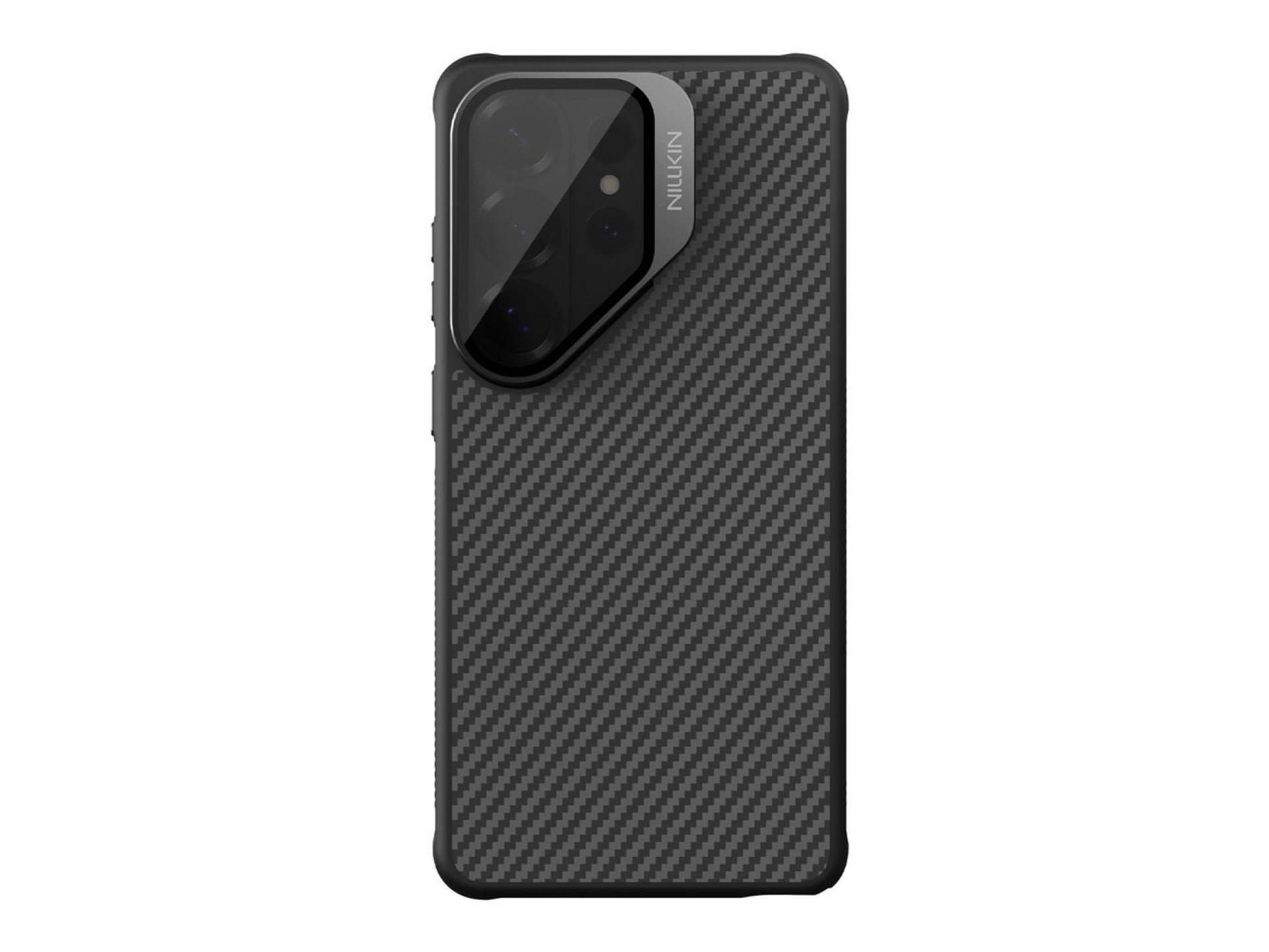 Funda magnética Nillkin CarboProp con tapa para cámara y soporte compatible con MagSafe para Samsung