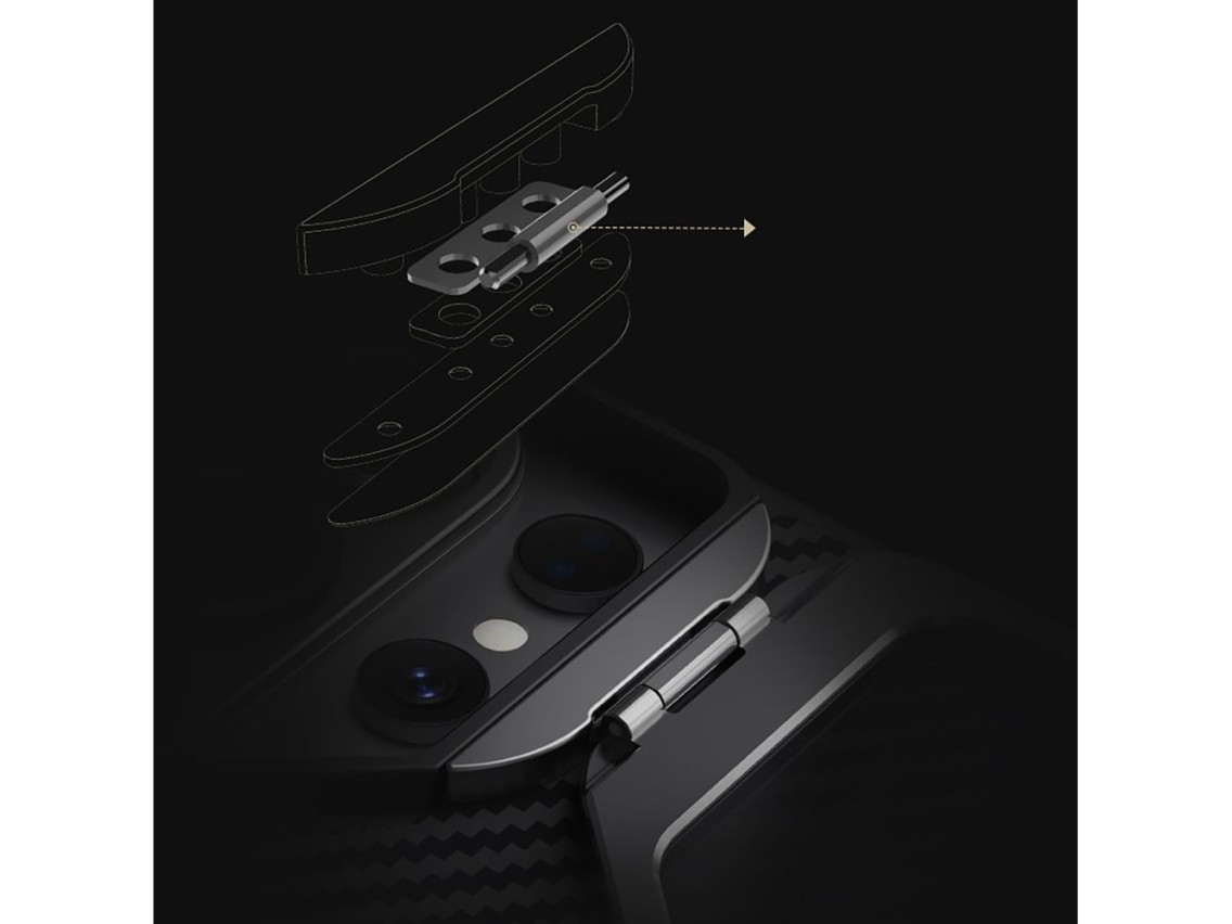 Funda magnética Nillkin CarboProp con tapa para cámara y soporte compatible con MagSafe para Samsung
