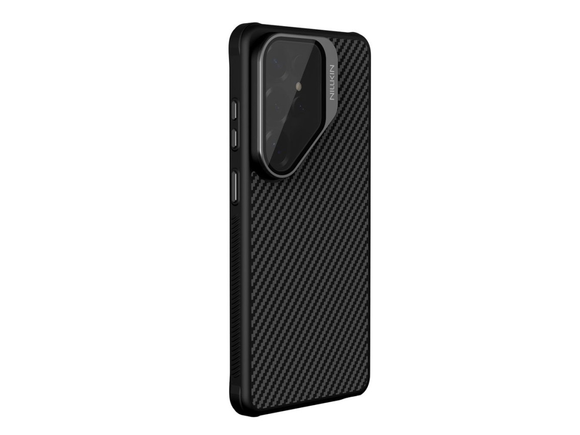 Funda magnética Nillkin CarboProp con tapa para cámara y soporte compatible con MagSafe para Samsung