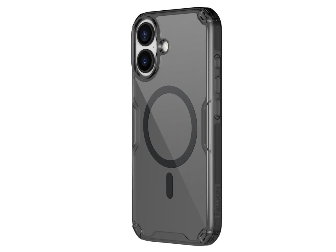 Funda magn�tica Nillkin Nature TPU Pro compatible con MagSafe para iPhone 17 - Negro transl�cido