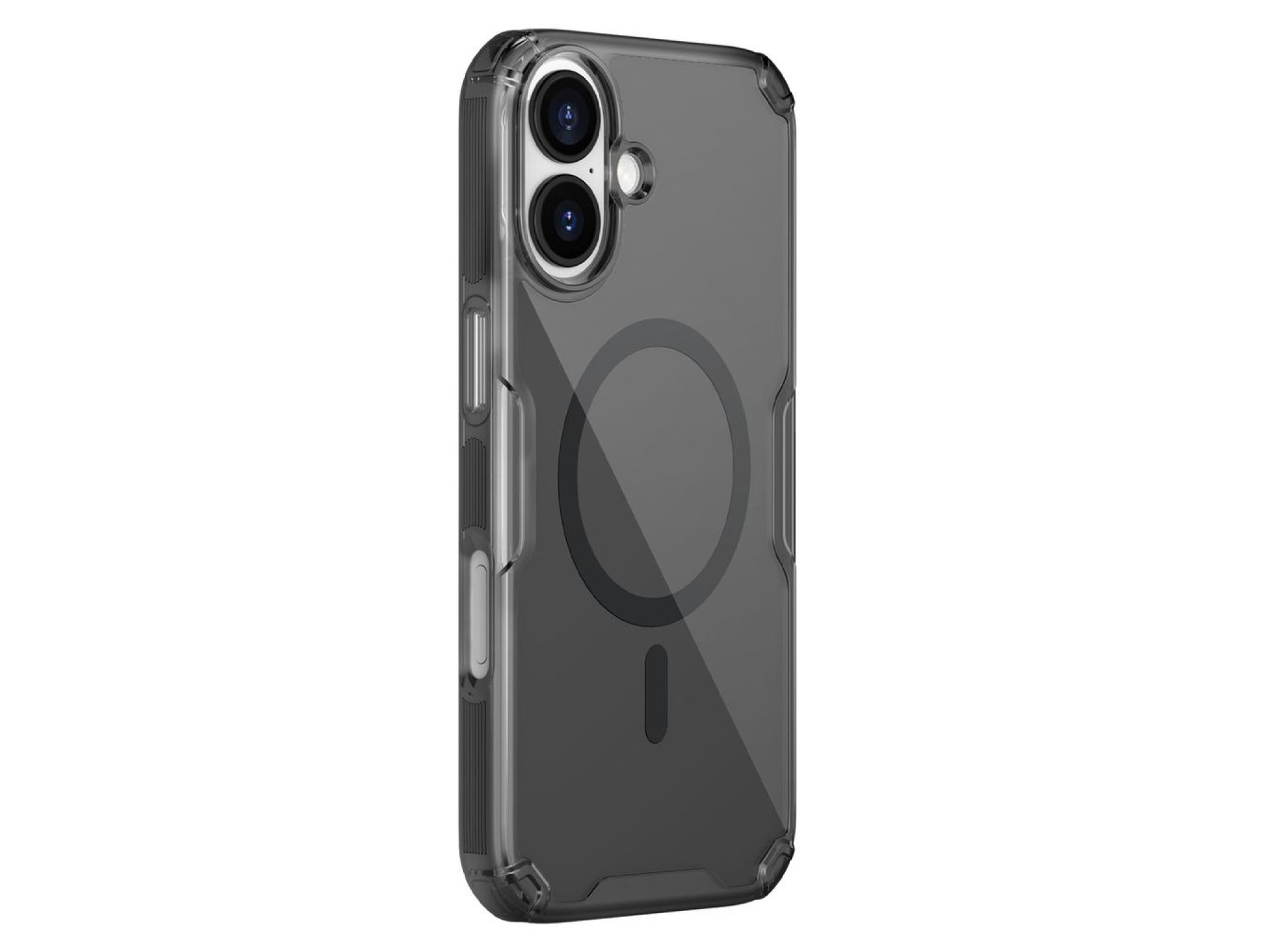 Capa magnética Nillkin Nature TPU Pro compatível com MagSafe para iPhone 17 - Preta translúcida