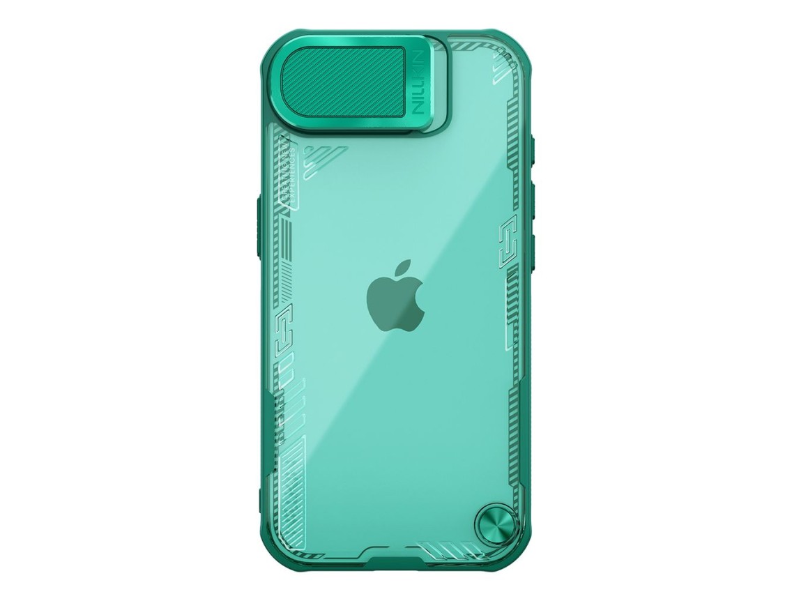 Funda Nillkin Iceblade Prop con tapa de lente y soporte para iPhone 16e / 17e - Verde