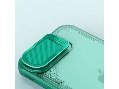 Funda Nillkin Iceblade Prop con tapa de lente y soporte para iPhone 16e / 17e - Verde