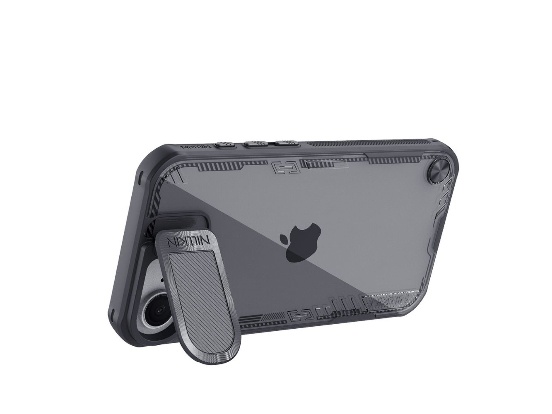 Capa Nillkin Iceblade Prop com protetor de lente e suporte para iPhone 16e/17e - Preta