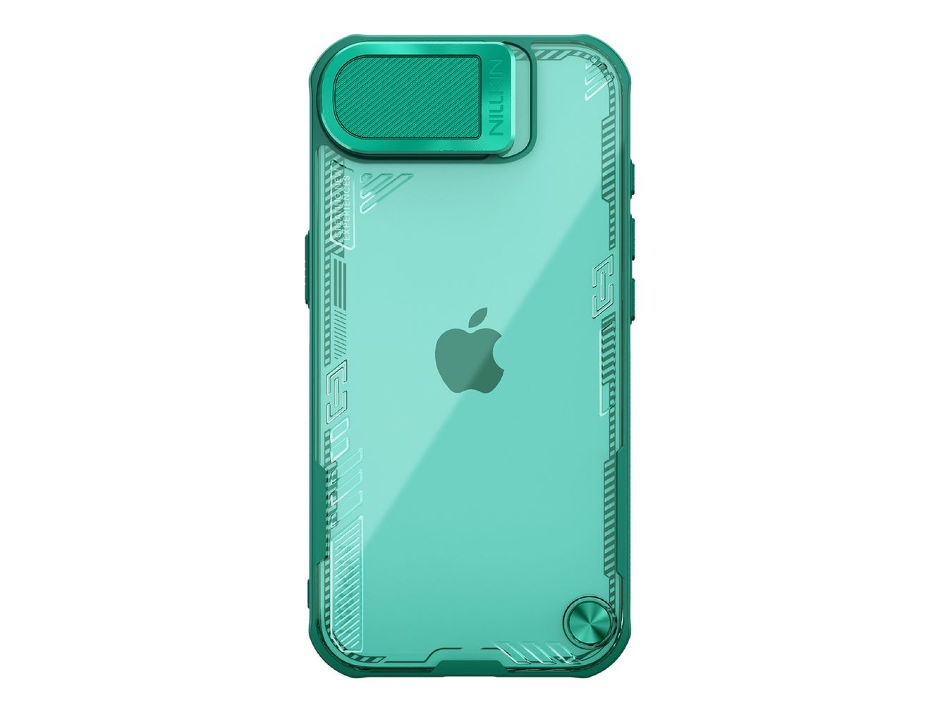 Funda Nillkin Iceblade Prop con tapa de lente y soporte para iPhone 16e / 17e - Verde