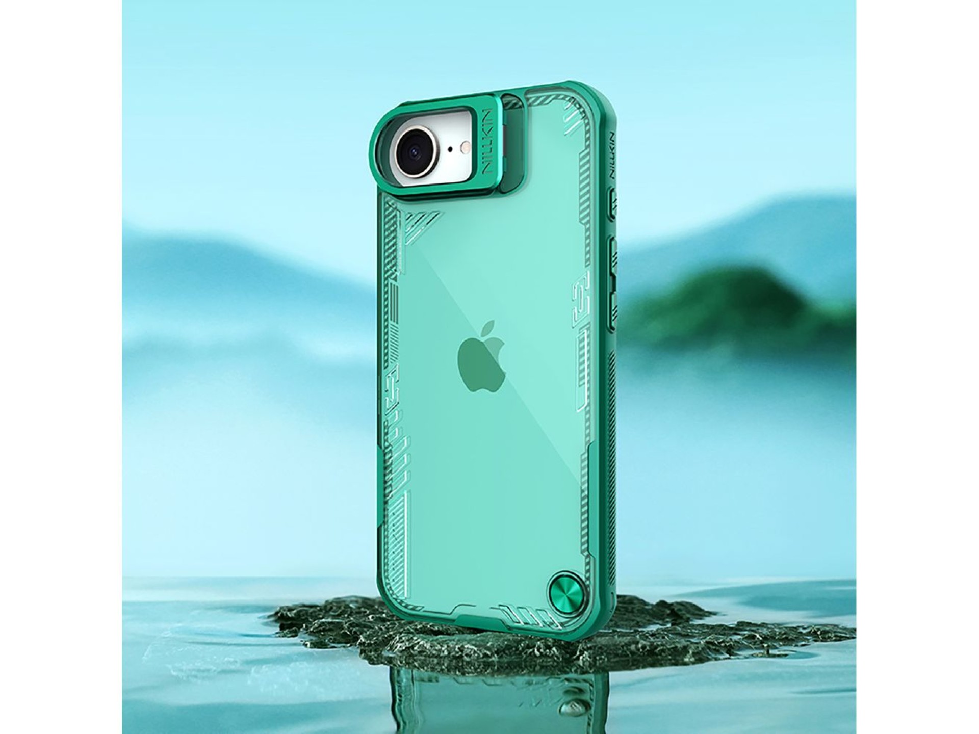 Capa Nillkin Iceblade Prop com suporte para iPhone 16e/17e - Verde