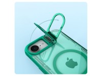 Capa magnética Nillkin Iceblade Prop com suporte para iPhone 16e/17e - Verde Capa magnética Nillkin Iceblade Prop com suporte para iPhone 16e/17e - Verde