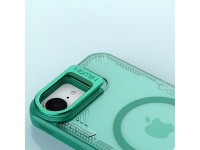 Capa magnética Nillkin Iceblade Prop com suporte para iPhone 16e/17e - Verde Capa magnética Nillkin Iceblade Prop com suporte para iPhone 16e/17e - Verde
