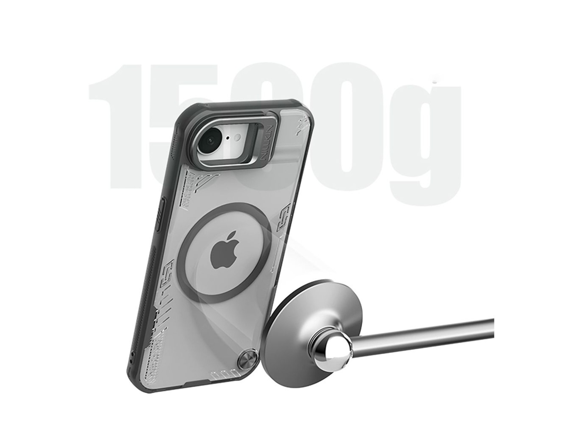 Funda magnética Nillkin Iceblade Prop con soporte para iPhone 16e / 17e - Negra