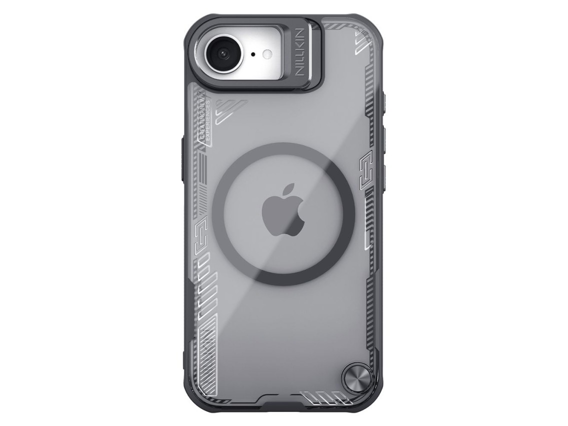 Capa magnética Nillkin Iceblade Prop com suporte para iPhone 16e/17e - Preta