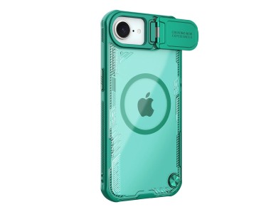 Nillkin Iceblade Prop Magnetic Case with Camera Cover and Stand for iPhone 16e / 17e - Green Nillkin Iceblade Prop Magnetic Case with Camera Cover and Stand for iPhone 16e / 17e - Green