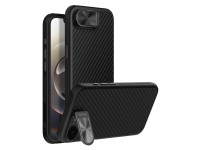 Capa magn�tica Nillkin CarboProp com protetor de c�mera e suporte para iPhone 16e/17e - Preta