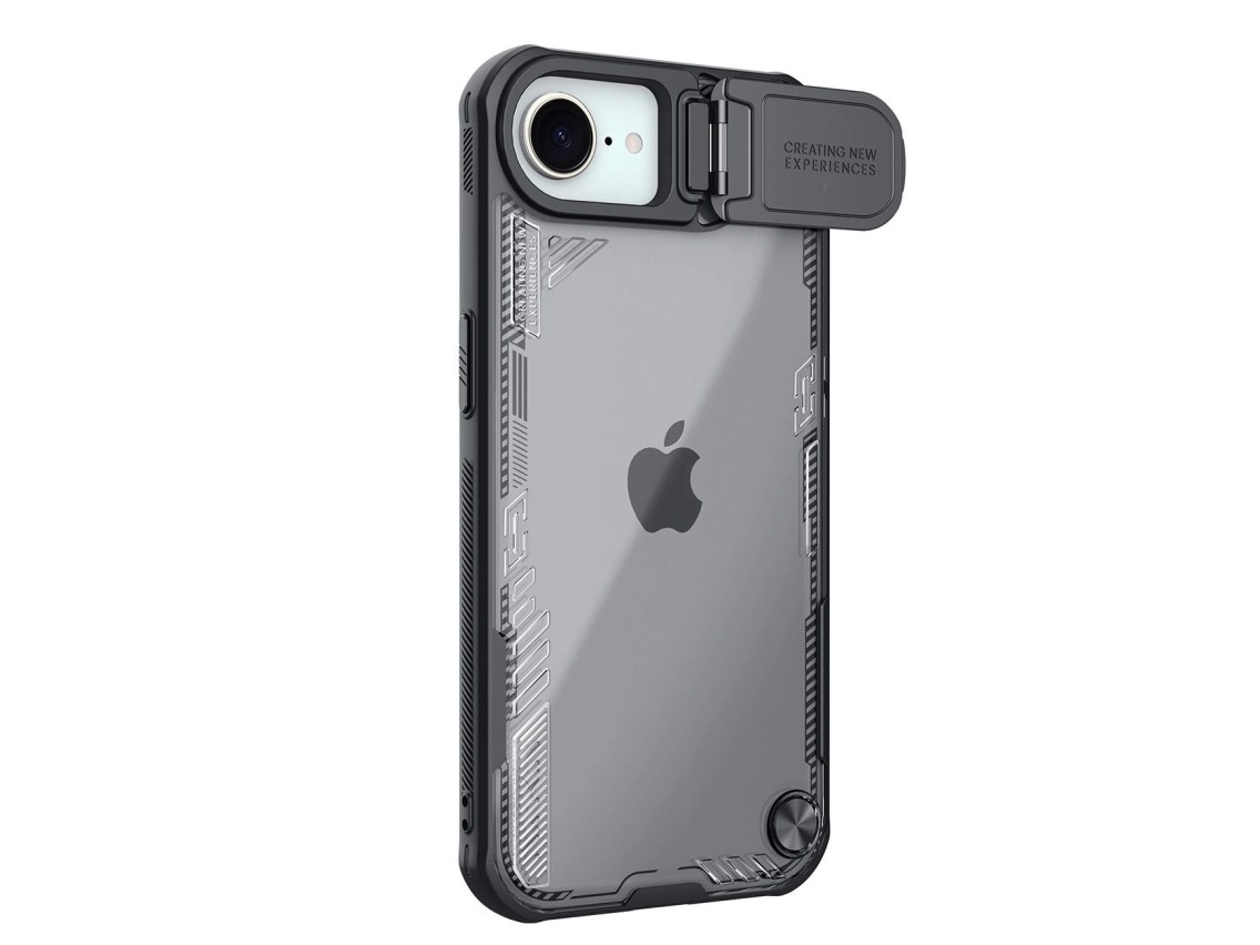 Capa Nillkin Iceblade Prop com protetor de lente e suporte para iPhone 16e/17e - Preta
