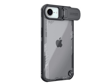 Nillkin Iceblade Prop Case with Lens Cover and Stand for iPhone 16e / 17e - Black Nillkin Iceblade Prop Case with Lens Cover and Stand for iPhone 16e / 17e - Black