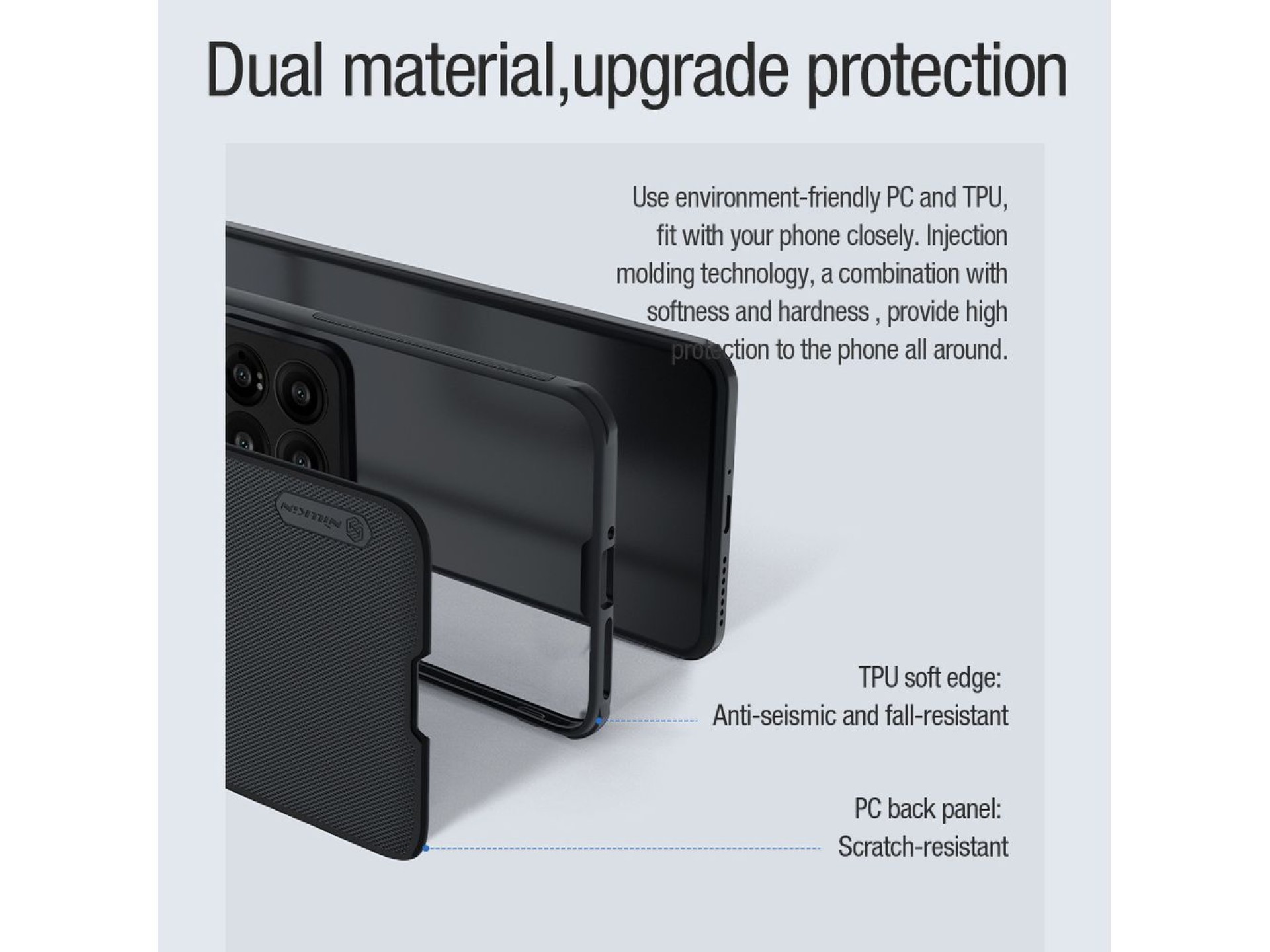 Nillkin Super Frosted Shield Pro Magnetic Case for Xiaomi 14 Pro - black