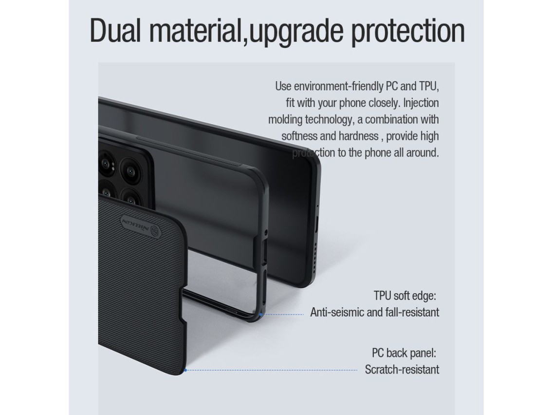 Capa magnética Nillkin Super Frosted Shield Pro para Xiaomi 14 Pro - preta