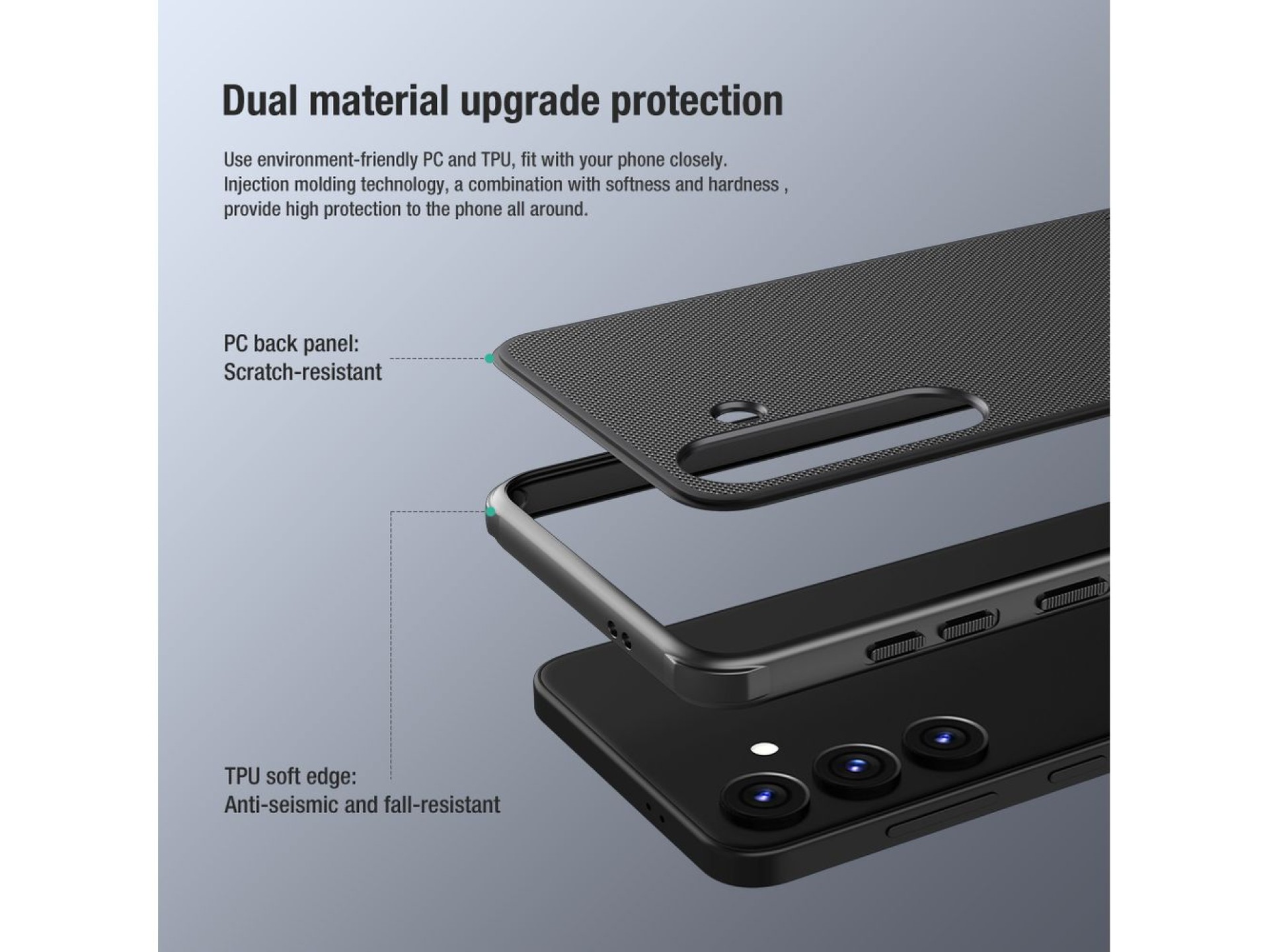 Funda protectora Nillkin Super Frosted Shield Pro para Samsung Galaxy S24+ - roja