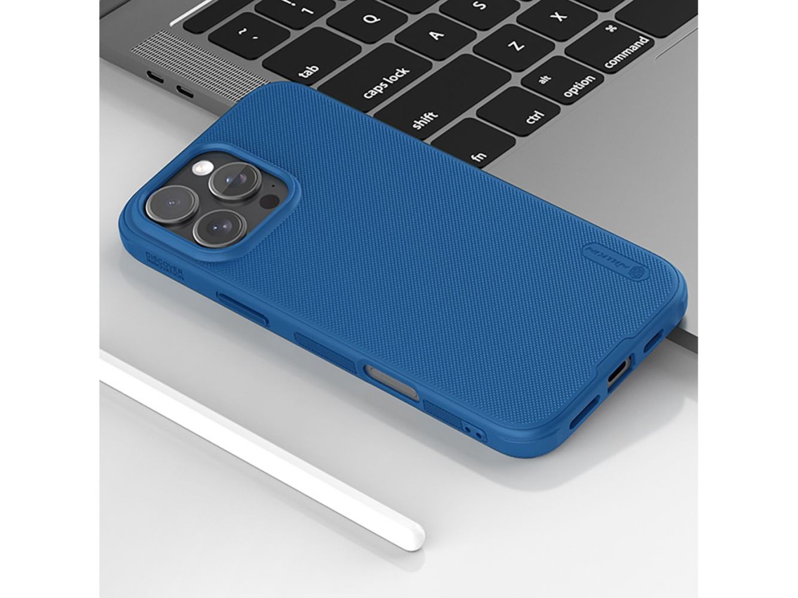 Capa Nillkin Super Frosted Shield Pro para iPhone 16 Pro - azul