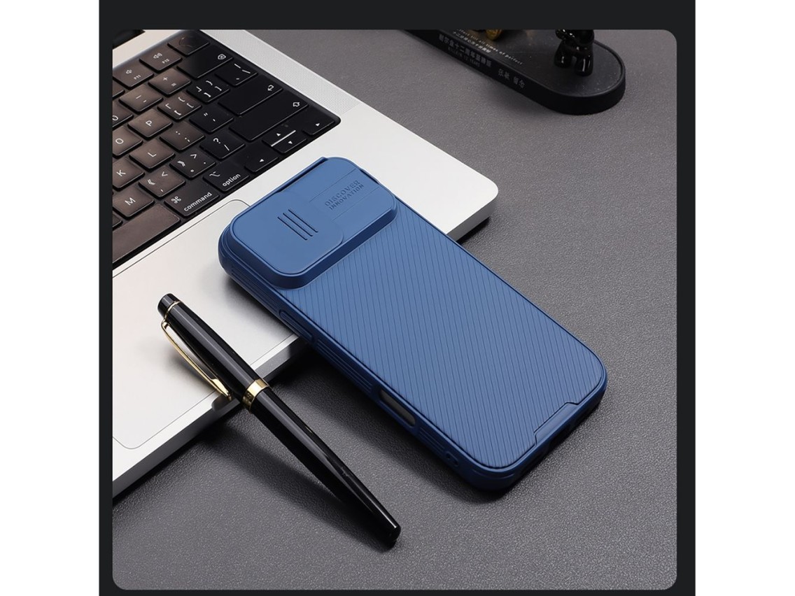 Funda magnética Nillkin CamShield Pro para iPhone 16 - azul