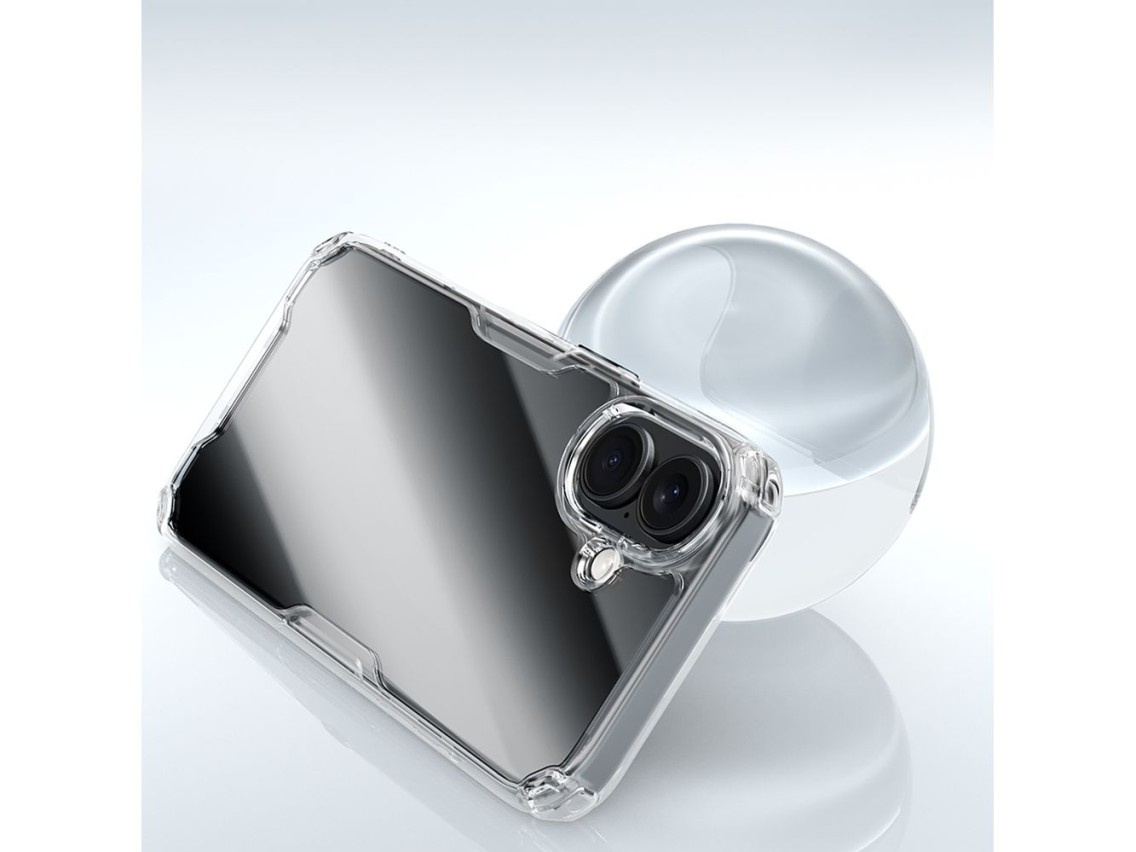Capa Nillkin Nature Pro para iPhone 16 - transparente e branca