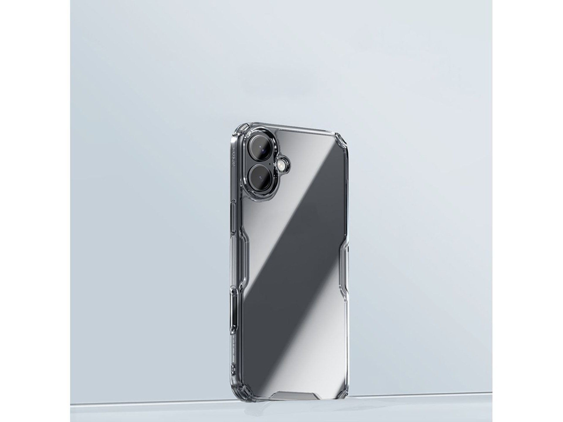 Funda Nillkin Nature Pro para iPhone 16 - transparente y blanca