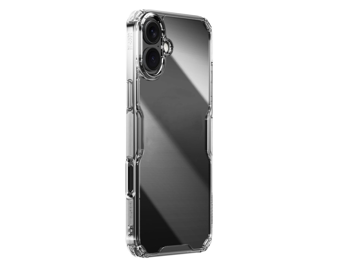 Funda Nillkin Nature Pro para iPhone 16 - transparente y blanca
