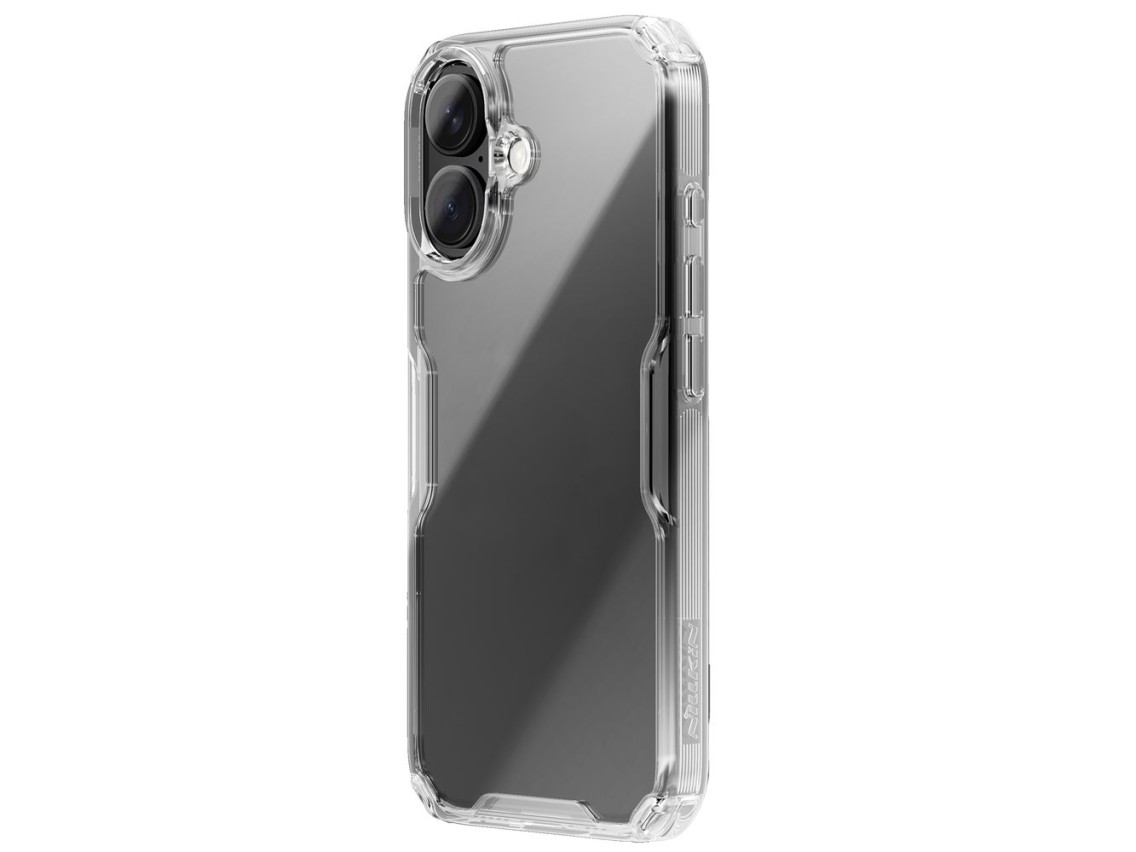 Funda Nillkin Nature Pro para iPhone 16 - transparente y blanca