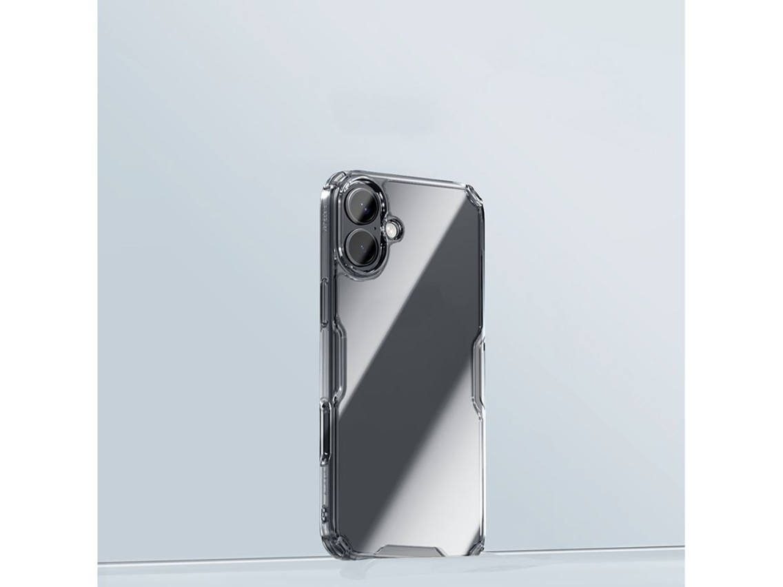 Capa Nillkin Nature Pro para iPhone 16 - transparente e branca