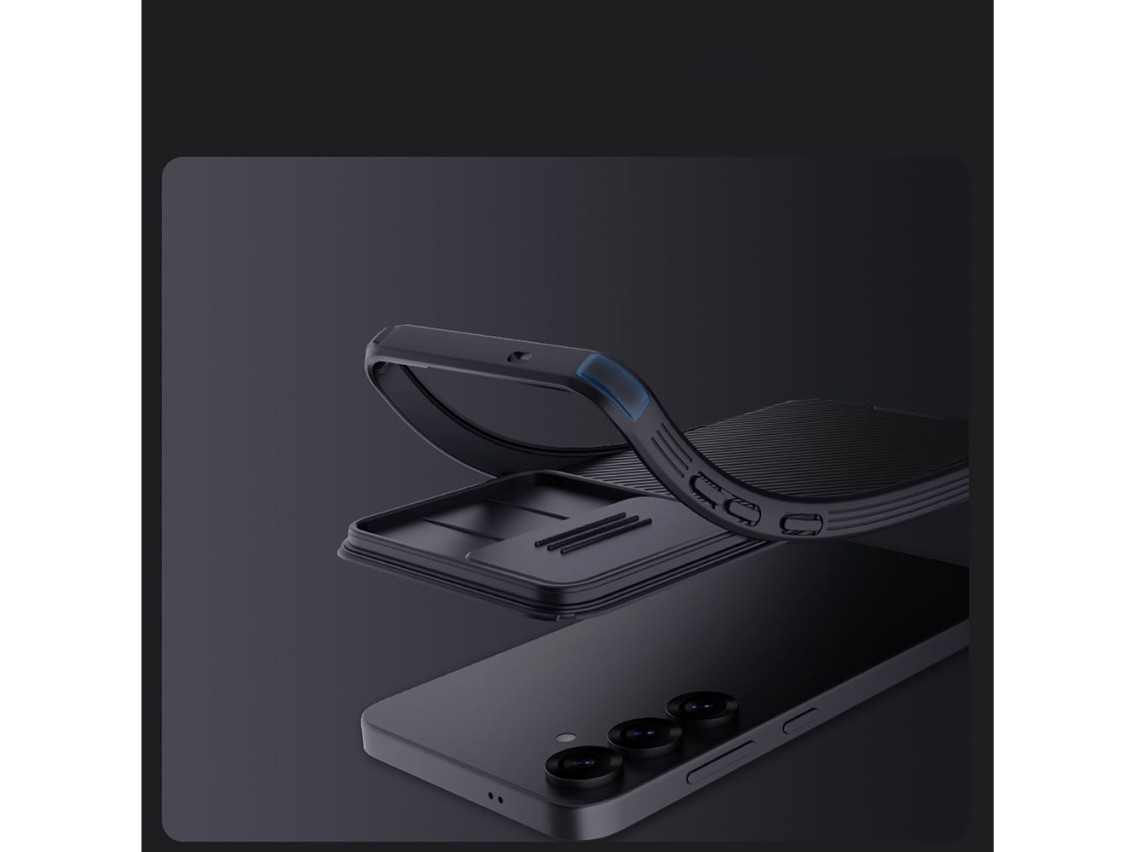 Capa Nillkin CamShield Pro para Samsung Galaxy S25 com protetor de câmera - Preta