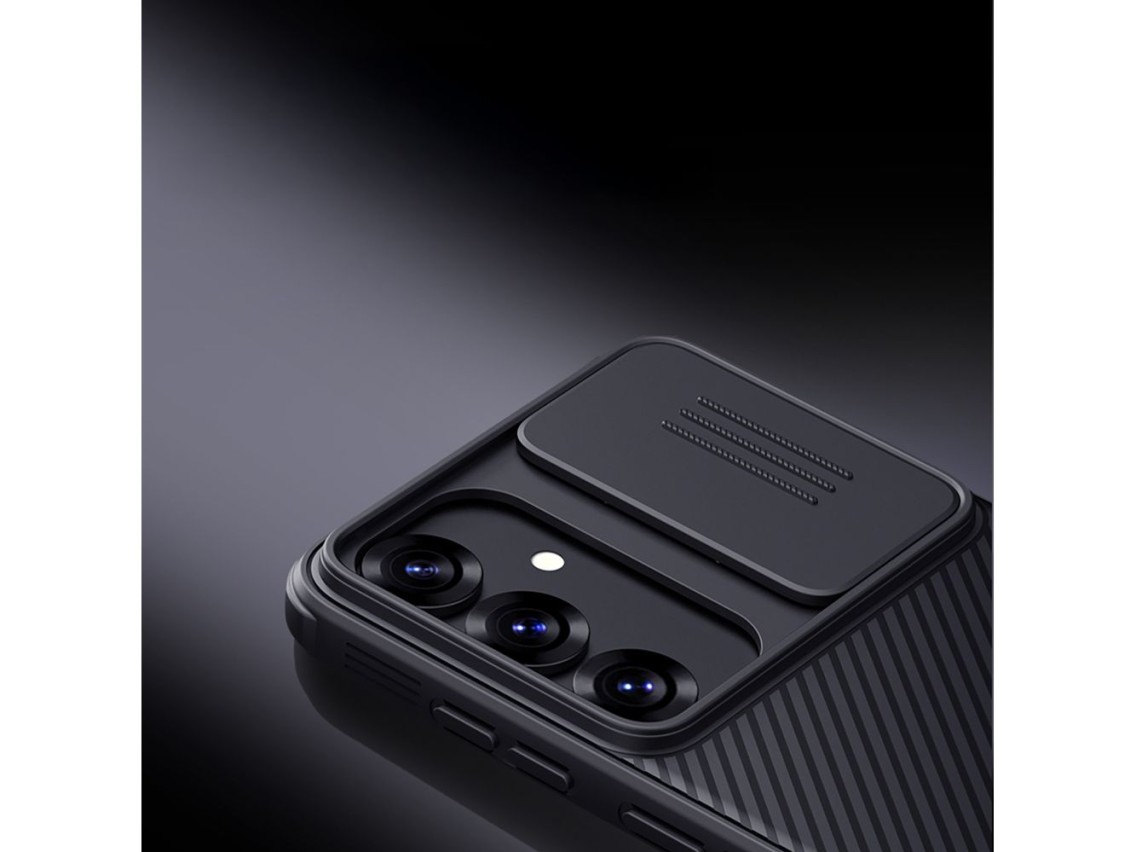 Capa Nillkin CamShield Pro para Samsung Galaxy S25 com protetor de câmera - Preta