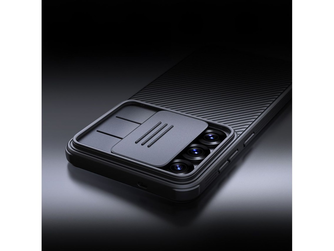 Capa Nillkin CamShield Pro para Samsung Galaxy S25 com protetor de câmera - Preta