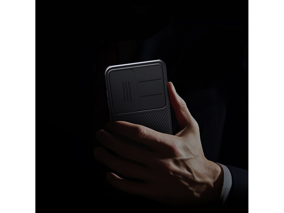 Capa Nillkin CamShield Pro para Samsung Galaxy S25 com protetor de câmera - Preta
